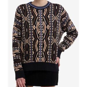 Thorn And Fable Granpa Knit‎ Sweater Women's Large Earth Tones Coogie Style NEW